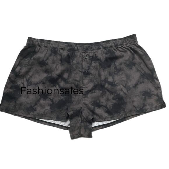 Victoria’s Secret Pink Soft Flannel shorts Pink Logo on back gray black XXL - Picture 2 of 3